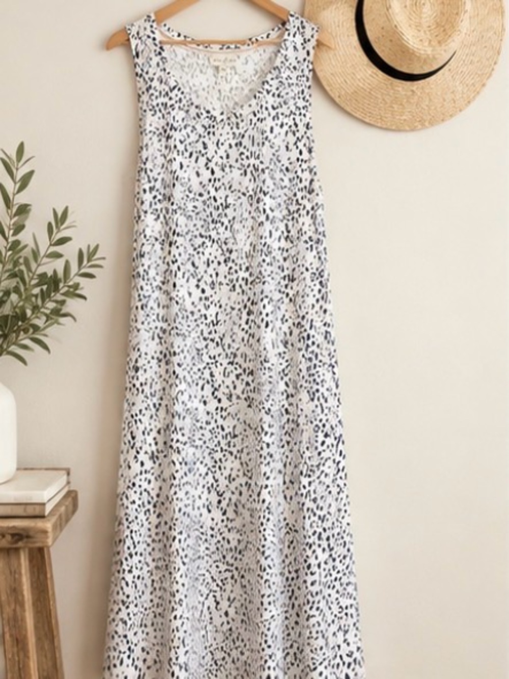 Wonderly blue leopard print Tshirt dress